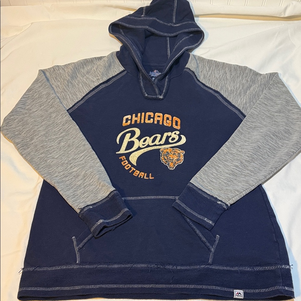 Majestic Chicago Bears Navy and Gray Hoodie